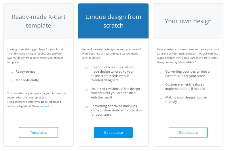 X-Cart design