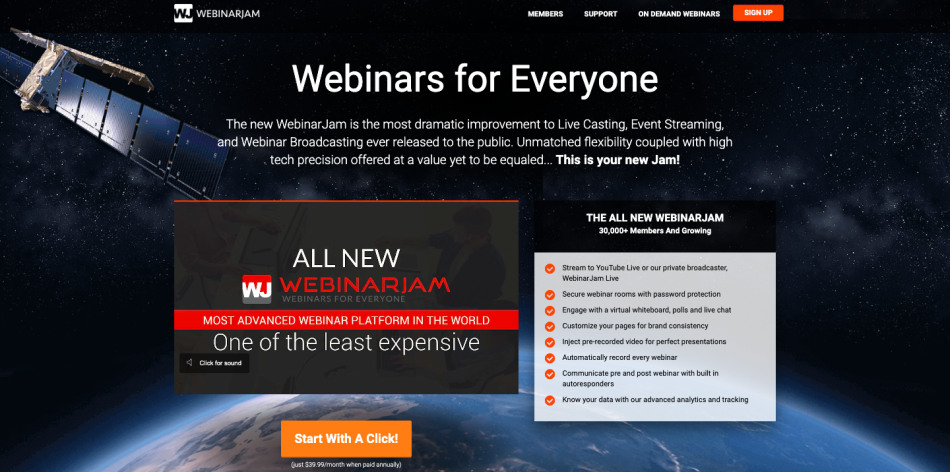 WebinarJam landing page