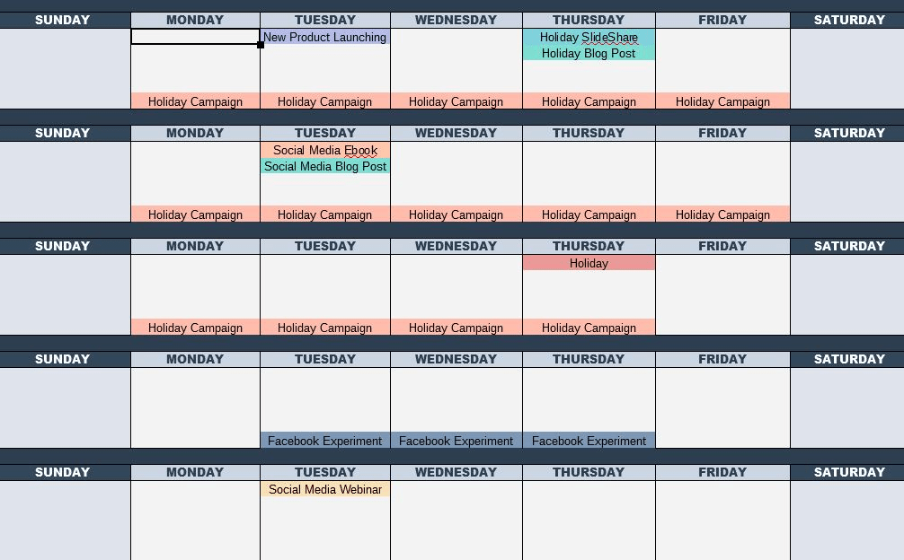 hubspot content calendar