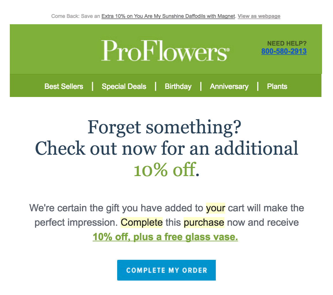 ProFlowers heads-up