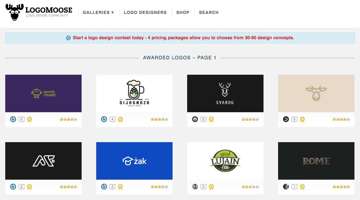 LogoMoose logo design website