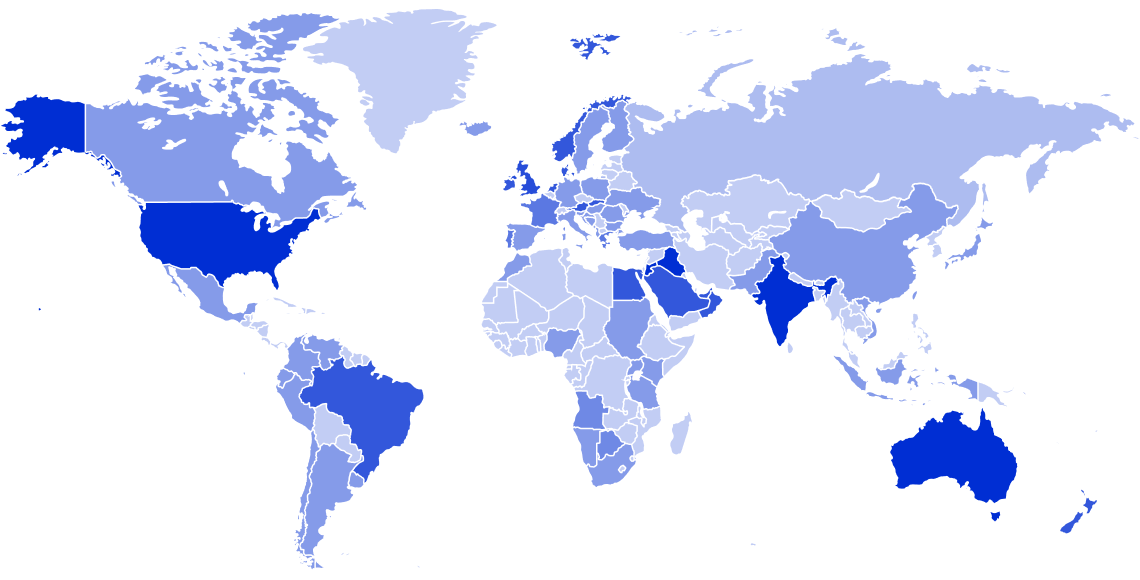 X-Cart hosting World map