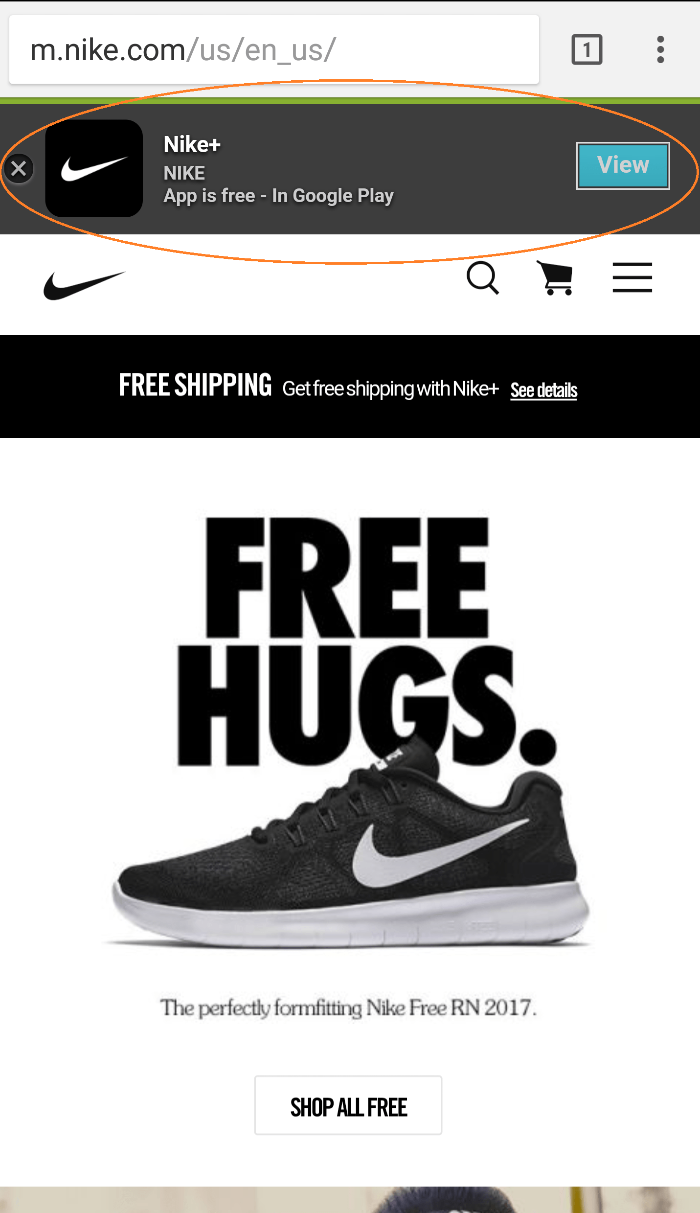 Nike Mobile Site