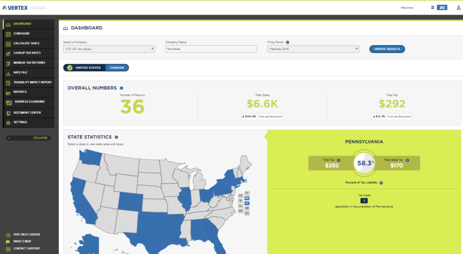 Vertex Dashboard