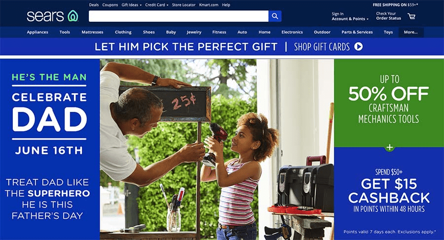 Sears selling website