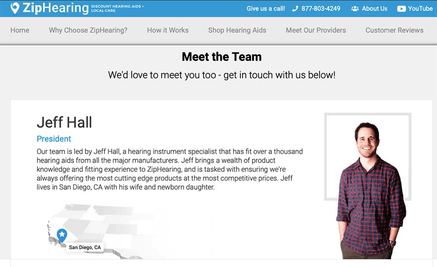 ZipHearing AboutUs page